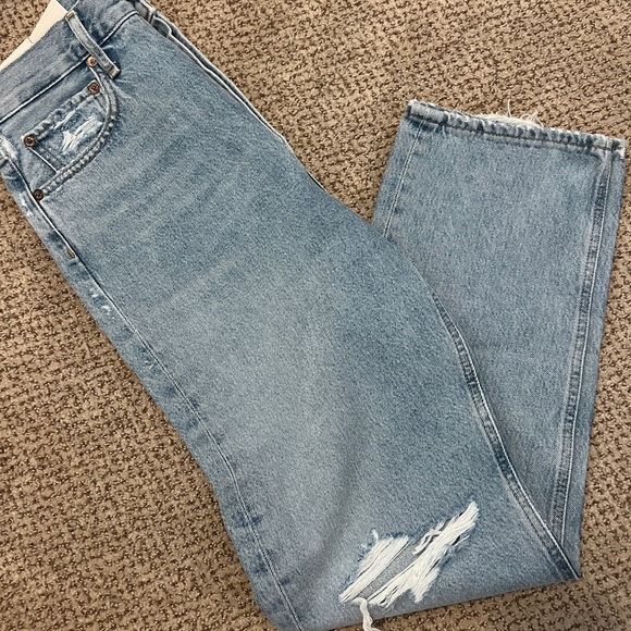 NWT Agolde 90s mid rise loose fit in captured size 25 - Picture 3 of 4